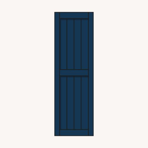 houten raamluik classic blauw